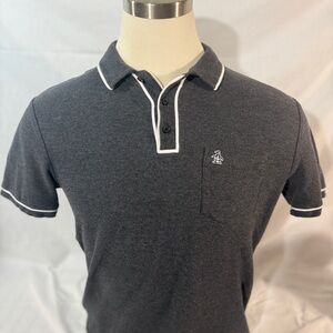 Original Penguin Dark Gray Polo with White Trim